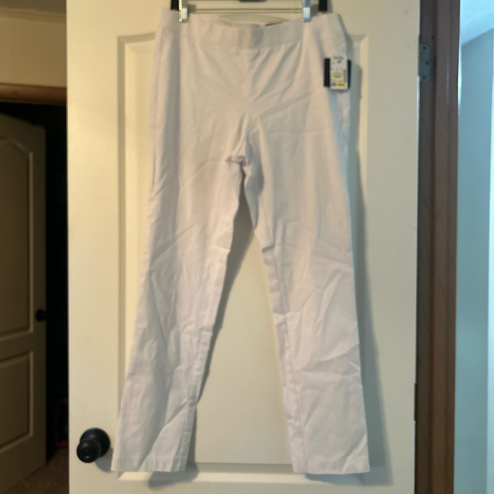 Rafaella studio comfort ankle pants white 12